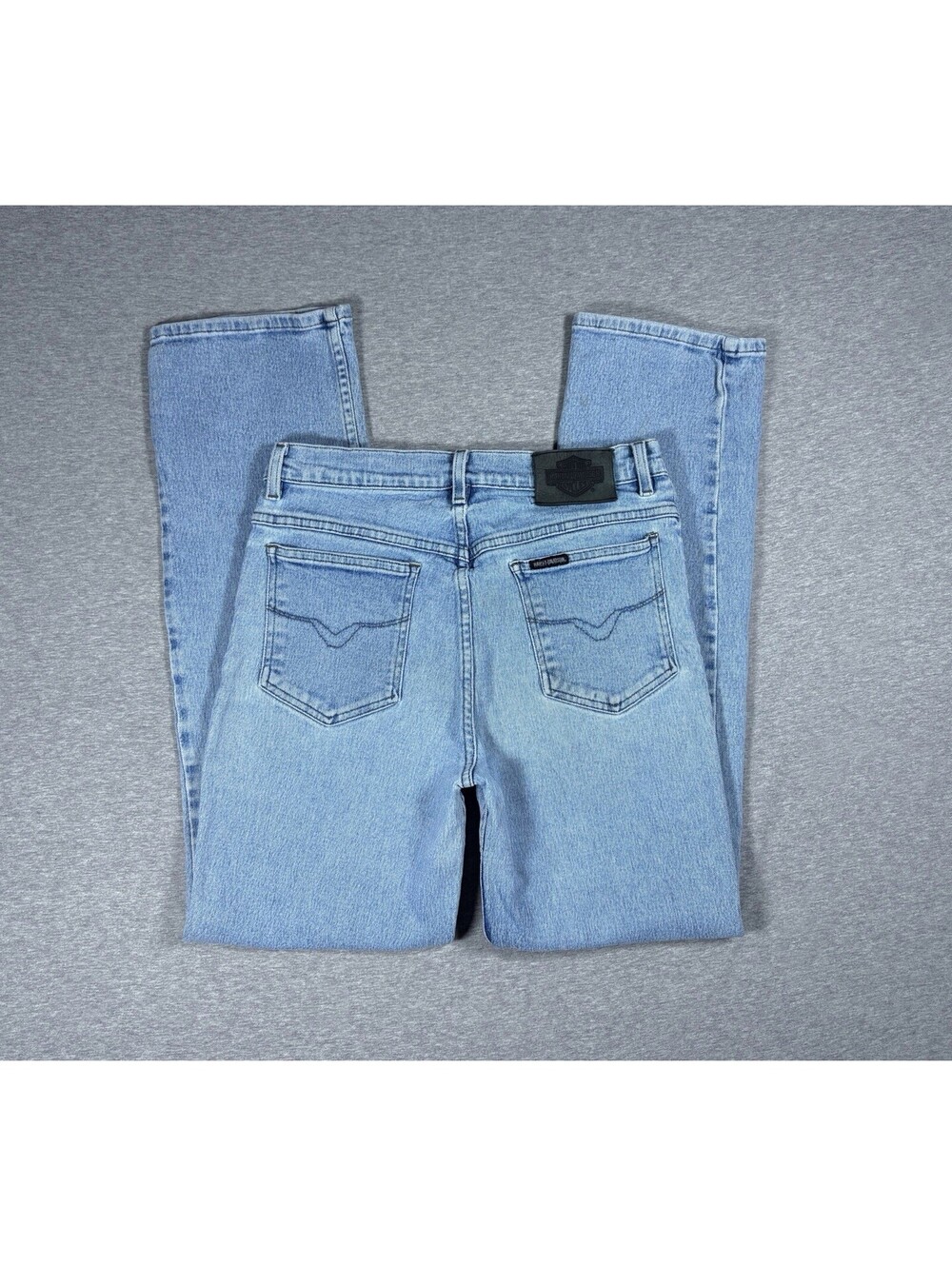 Vintage Harley Davidson Jeans Women’s Size 29x31 Light Wash Straight Leg Y2K